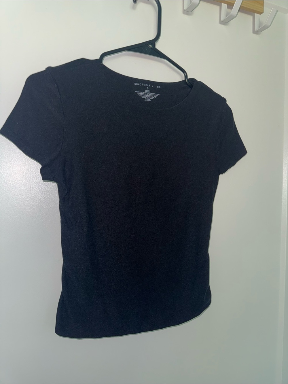 Sincerly Jules Black Short Sleeve Crewneck Tee
